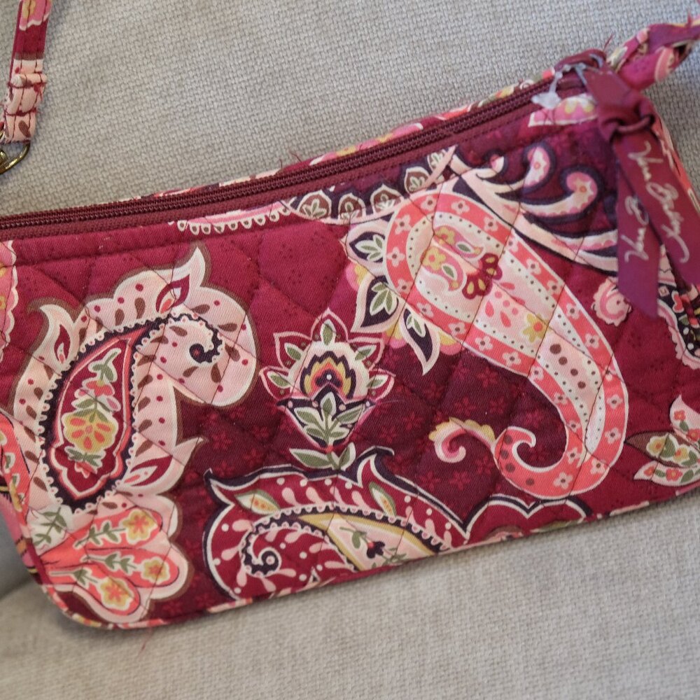 Vera Bradley Quilted Crossbody Bag – Like New, Bright Paisley Print